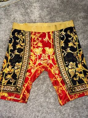 ethika Red, Black & Gold Baroque Boxer Briefs